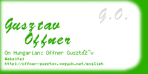 gusztav offner business card